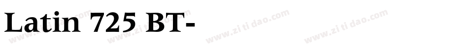 Latin 725 BT字体转换